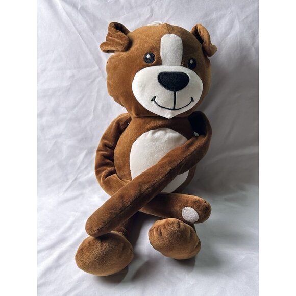 Nanco Plush Dog Hanging Floppy Hanging Hook & Loop Brown Soft Stuffed Animal 21" - Picture 6 of 9
